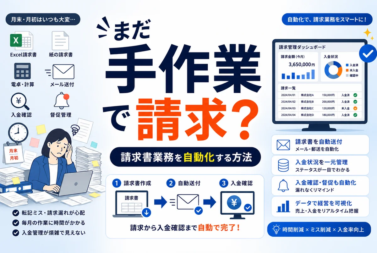 請求書発行を自動化するやり方3ステップ|費用目安と失敗しない進め方
