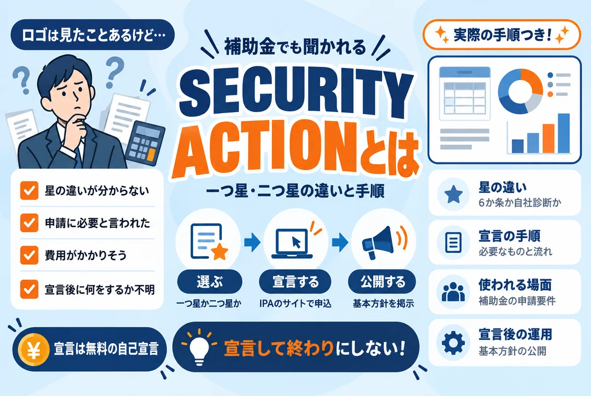 SECURITY ACTIONとは?一つ星・二つ星の違いと宣言の手順を実例で解説