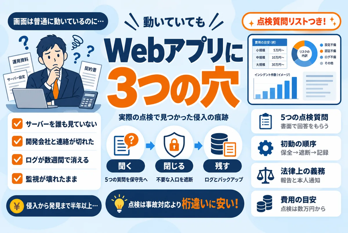 Webアプリケーションのセキュリティ点検のイメージ